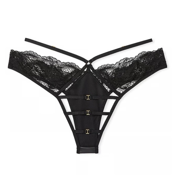 Fishnet Floral Open back Panty - Picture 4 of 5